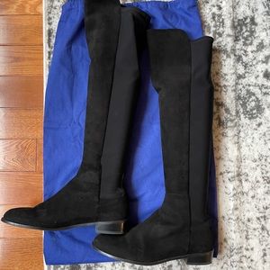 STUART WEITZMAN OVER THE KNEE SUEDE 5050 BOOTS